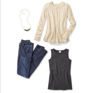 CAbI Lace-Up Sweater